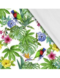 Softshell Stoff Polyester Zum Nähen- Motiv Vögel I SDX1257