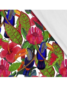 Softshell Stoff Polyester Zum Nähen- Motiv Vögel I SDX1283