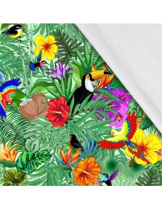 Softshell Stoff Polyester Zum Nähen- Motiv Vögel I SDX1654