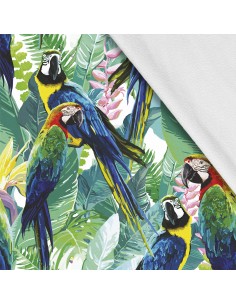 Softshell Stoff Polyester Zum Nähen- Motiv Vögel I SDX1676
