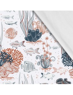 Softshell Stoff Polyester Zum Nähen- Motiv Fisch I SDX309