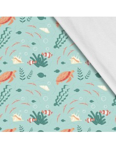 Softshell Stoff Polyester Zum Nähen- Motiv Fisch I SDX311