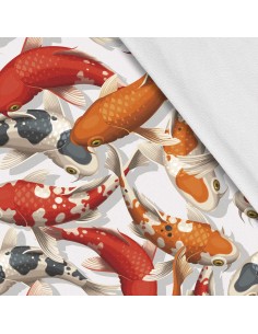 Softshell Stoff Polyester Zum Nähen- Motiv Fisch I SDX454