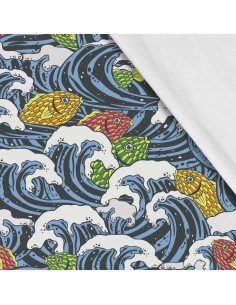 Softshell Stoff Polyester Zum Nähen- Motiv Fisch I SDX796