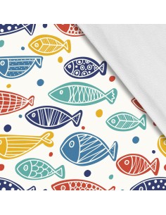 Softshell Stoff Polyester Zum Nähen- Motiv Fisch I SDX877