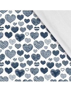 Softshell Stoff Polyester Zum Nähen- Motiv Herzen-Lippen I SDX562
