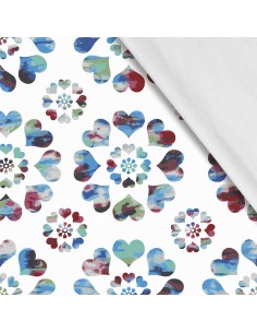 Softshell Stoff Polyester Zum Nähen- Motiv Herzen-Lippen I SDX1176