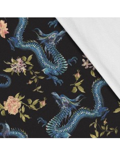 Softshell Stoff Polyester Zum Nähen- Motiv Drachen I SDX214