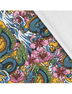 Softshell Stoff Polyester Zum Nähen- Motiv Drachen I SDX639