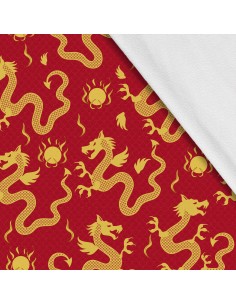 Softshell Stoff Polyester Zum Nähen- Motiv Drachen I SDX752