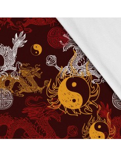 Softshell Stoff Polyester Zum Nähen- Motiv Drachen I SDX774