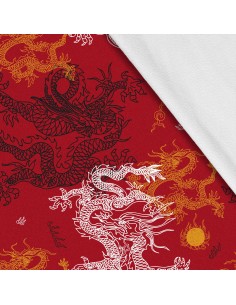 Softshell Stoff Polyester Zum Nähen- Motiv Drachen I SDX776