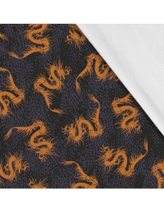 Softshell Stoff Polyester Zum Nähen- Motiv Drachen I SDX849