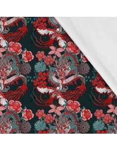 Softshell Stoff Polyester Zum Nähen- Motiv Drachen I SDX1295