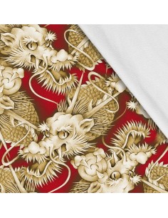 Softshell Stoff Polyester Zum Nähen- Motiv Drachen I SDX1322