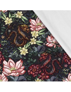 Softshell Stoff Polyester Zum Nähen- Motiv Drachen I SDX1327