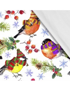 Softshell Stoff Polyester Zum Nähen- Motiv Weihnachtsferien-Winter I SDX017