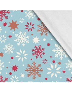 Softshell Stoff Polyester Zum Nähen- Motiv Weihnachtsferien-Winter I SDX067