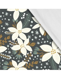 Softshell Stoff Polyester Zum Nähen- Motiv Weihnachtsferien-Winter I SDX110