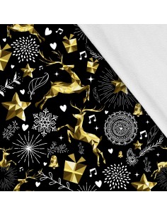 Softshell Stoff Polyester Zum Nähen- Motiv Weihnachtsferien-Winter I SDX113