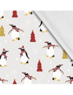 Softshell Stoff Polyester Zum Nähen- Motiv Weihnachtsferien-Winter I SDX242