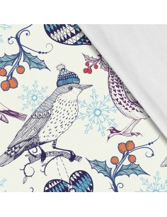 Softshell Stoff Polyester Zum Nähen- Motiv Weihnachtsferien-Winter I SDX395