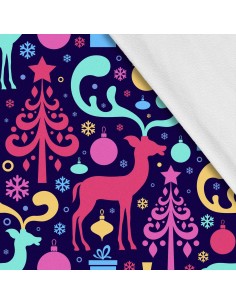 Softshell Stoff Polyester Zum Nähen- Motiv Weihnachtsferien-Winter I SDX401