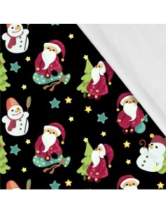 Softshell Stoff Polyester Zum Nähen- Motiv Weihnachtsferien-Winter I SDX551