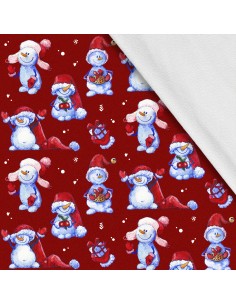 Softshell Stoff Polyester Zum Nähen- Motiv Weihnachtsferien-Winter I SDX559