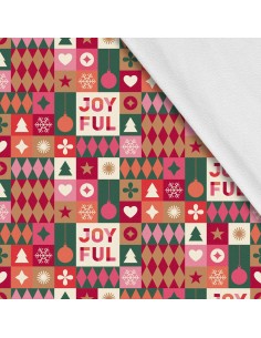 Softshell Stoff Polyester Zum Nähen- Motiv Weihnachtsferien-Winter I SDX642