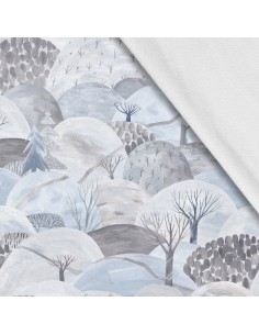 Softshell Stoff Polyester Zum Nähen- Motiv Weihnachtsferien-Winter I SDX687