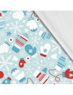 Softshell Stoff Polyester Zum Nähen- Motiv Weihnachtsferien-Winter I SDX783