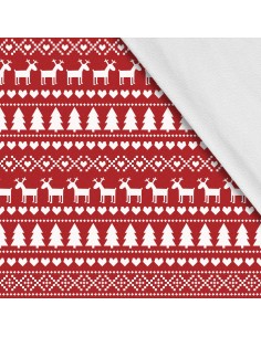 Softshell Stoff Polyester Zum Nähen- Motiv Weihnachtsferien-Winter I SDX842