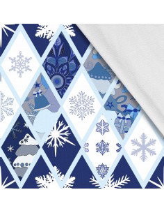 Softshell Stoff Polyester Zum Nähen- Motiv Weihnachtsferien-Winter I SDX882