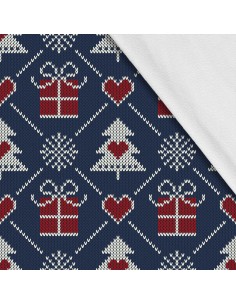 Softshell Stoff Polyester Zum Nähen- Motiv Weihnachtsferien-Winter I SDX923