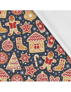 Softshell Stoff Polyester Zum Nähen- Motiv Weihnachtsferien-Winter I SDX1400