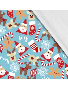 Softshell Stoff Polyester Zum Nähen- Motiv Weihnachtsferien-Winter I SDX1401