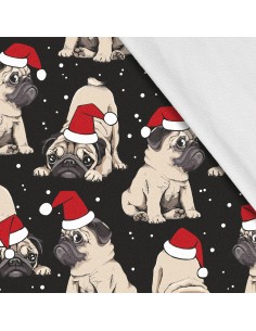 Softshell Stoff Polyester Zum Nähen- Motiv Weihnachtsferien-Winter I SDX1422