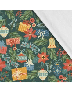 Softshell Stoff Polyester Zum Nähen- Motiv Weihnachtsferien-Winter I SDX1433