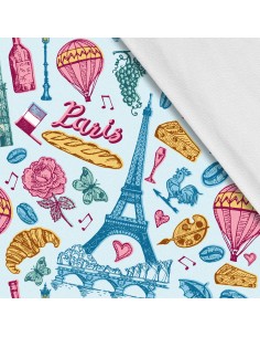 Softshell Stoff Polyester Zum Nähen- Motiv Travel I SDX1611