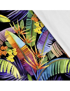 Softshell Stoff Polyester Zum Nähen- Motiv Tropisch I SDX233