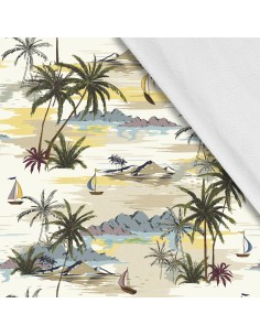 Softshell Stoff Polyester Zum Nähen- Motiv Tropisch I SDX937