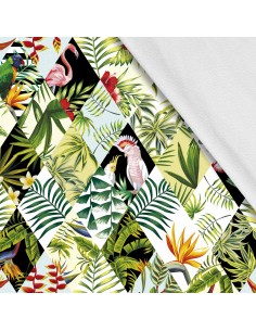 Softshell Stoff Polyester Zum Nähen- Motiv Tropisch I SDX1485