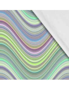 Softshell Stoff Polyester Zum Nähen- Motiv Zickzack I SDX1720