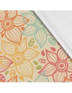 Softshell Stoff Polyester Zum Nähen- Motiv Blumen I SDX057