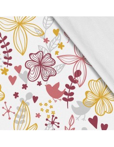 Softshell Stoff Polyester Zum Nähen- Motiv Blumen I SDX061