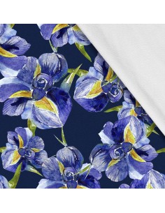 Softshell Stoff Polyester Zum Nähen- Motiv Blumen I SDX076