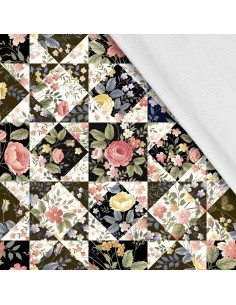 Softshell Stoff Polyester Zum Nähen- Motiv Blumen I SDX090