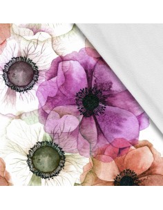 Softshell Stoff Polyester Zum Nähen- Motiv Blumen I SDX129
