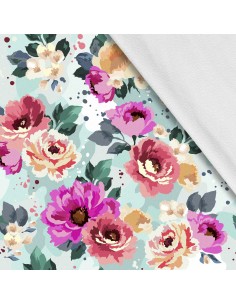 Softshell Stoff Polyester Zum Nähen- Motiv Blumen I SDX131